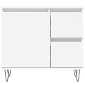 Ensemble de meubles salle de bain 3 pcs blanc bois d'ingénierie