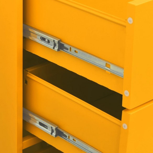 Commode Jaune moutarde 80x35x101,5 cm Acier