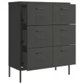 Armoire à tiroirs Anthracite 80x35x101,5 cm Acier