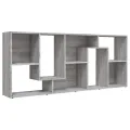 Bibliothèque Sonoma gris 67x24x161 cm Bois d'ingénierie