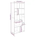 Bibliothèque Sonoma gris 67x24x161 cm Bois d'ingénierie