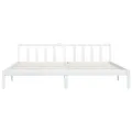 Cadre de lit Blanc Bois de pin massif 200x200 cm