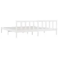 Cadre de lit Blanc Bois de pin massif 200x200 cm