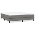 cadre de lit avec matelas Gris foncé 180x200cm Tissu