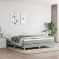 cadre de lit avec matelas Gris clair 180x200cm Tissu