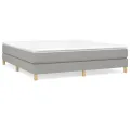cadre de lit avec matelas Gris clair 180x200cm Tissu
