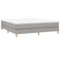 cadre de lit avec matelas Gris clair 180x200cm Tissu