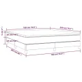 cadre de lit avec matelas Gris clair 180x200cm Tissu