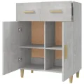 Buffet Gris béton 69,5x34x89 cm Bois d'ingénierie