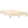 cadre de lit avec matelas Crème 120x200 cm Tissu