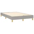 cadre de lit matelas LED Gris clair 120x200 cm Tissu