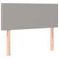 cadre de lit avec matelas Gris clair 100x200cm Tissu