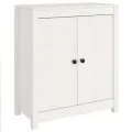 Buffet Blanc 70x35x80 cm Bois massif de pin