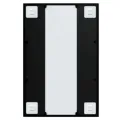 Miroir mural noir 60x40 cm métal