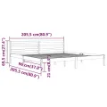 Cadre de lit Bois de pin massif 200x200 cm