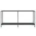 Table console Noir 160x35x75,5 cm Verre trempé