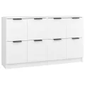 Buffets 2 pcs Blanc 60x30x70 cm Bois d'ingénierie