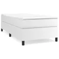 cadre de lit avec matelas Blanc 90x200 cm Similicuir