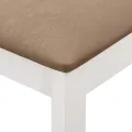 Chaises à manger avec coussins lot de 6 blanc bois solide