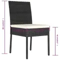 Chaises de salle à manger de jardin 4 pcs Résine tressée Noir
