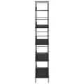 Bibliothèque à 5 niveaux noir 60x27,6x158,5cm bois d'ingénierie