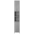 Armoire de bain Sonoma gris 30x30x183,5 cm Bois d'ingénierie