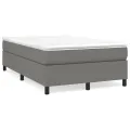 cadre de lit Gris foncé 120x200 cm Tissu