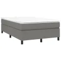 cadre de lit Gris foncé 120x200 cm Tissu