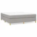 cadre de lit avec matelas Gris clair 160x200cm Tissu