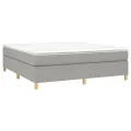 cadre de lit avec matelas Gris clair 160x200cm Tissu