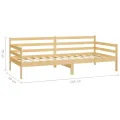 Lit de repos avec tiroirs 90x200 cm Bois de pin massif