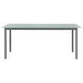 Table de jardin Gris clair 190x90x74 cm Aluminium et verre
