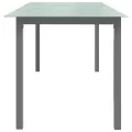 Table de jardin Gris clair 190x90x74 cm Aluminium et verre