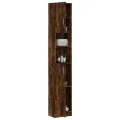 Armoire de bain Chêne fumé 32x25,5x190 cm Bois d'ingénierie