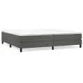 cadre de lit et matelas Gris foncé 200x200cm Velours