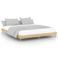 Cadre de lit chêne sonoma 200x200 cm bois d'ingénierie