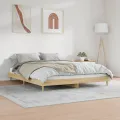 Cadre de lit chêne sonoma 200x200 cm bois d'ingénierie