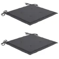 Chaises pliables de jardin 2 pcs avec coussins Bambou