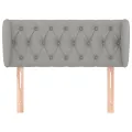 Tête de lit avec oreilles Gris clair 93x23x78/88 cm Tissu