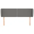 Tête de lit avec oreilles Gris foncé 147x23x78/88 cm Tissu