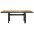 Table de jardin Gris foncé Résine tressée et bois d'acacia
