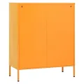 Armoire de rangement Jaune moutarde 80x35x101,5 cm Acier