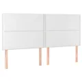 Têtes de lit 4 pcs Blanc 100x5x78/88 cm Similicuir