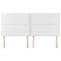 Têtes de lit 4 pcs Blanc 100x5x78/88 cm Similicuir