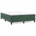 cadre de lit Vert foncé 140x190 cm Velours