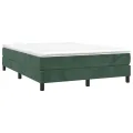 cadre de lit Vert foncé 140x190 cm Velours