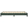 cadre de lit Vert foncé 140x190 cm Velours