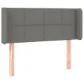 Tête de lit à LED Gris foncé 83x16x78/88 cm Tissu