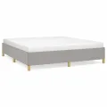 cadre de lit Gris clair 180x200 cm Tissu