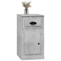 Armoire latérale avec tiroir gris béton 40x50x75 cm